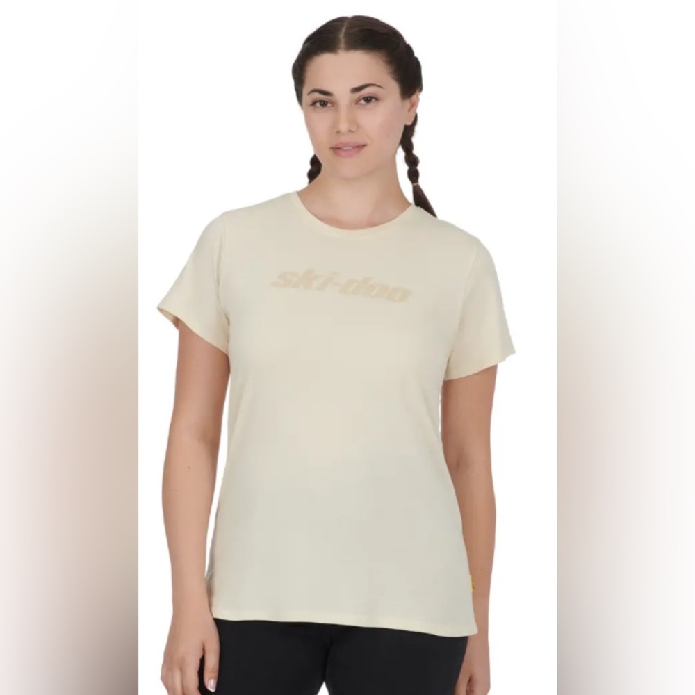 NEW Ski-Doo Women's Signature Short Sleeve 100% Cotton T-Shirt XL